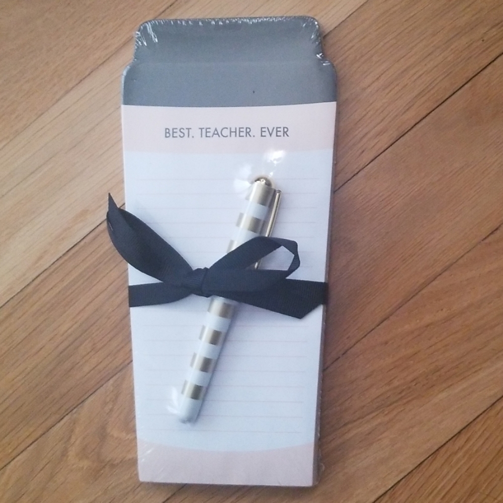 NWOT! Teacher Notepad and Pen Set